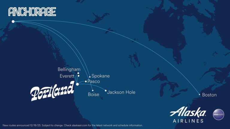 Alaska Airlines Adds 7 New Routes from Anchorage and Portland