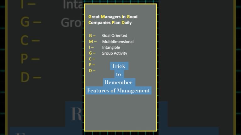 Trick to Remember Features of Management Class 12 Business Studies Chapter 1| Commerce Class 12