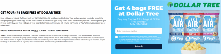 Dollar Tree: Four Free Bags Of Like Air Puffcorn After Rebate