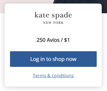 [Posted Today] 250X Avios or 190X Wyndham Points on Kate Spade Purchases