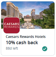 Caesars Rewards Chase Offer: Save 10%, Up to $50 Cash Back Maximum