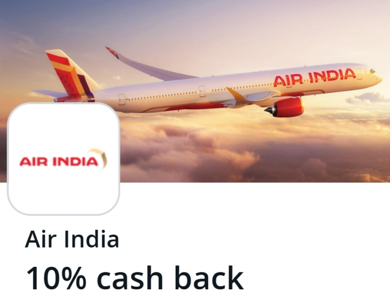 Chase Offers: Save 10% On Air India (Max $50 Savings)