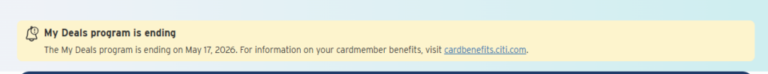 Citi Easy Deals Program Ending Soon