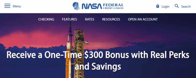 NASA Federal Credit Union $300 Checking Bonus