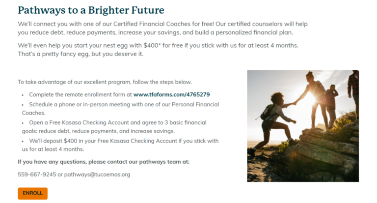 [Tulare County, CA] Tucoemas FCU $400 Checking Bonus