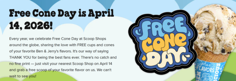 Ben & Jerry’s: Free Cone Day (4/16/26)