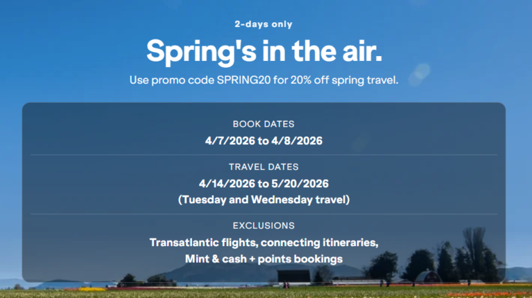 JetBlue: 20% Off Base Fares With Promo Code SPRING20 (Tuesday & Wednesday Travel)