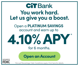CIT Bank Platinum Savings APY Boost, Earn Up to 4.10%