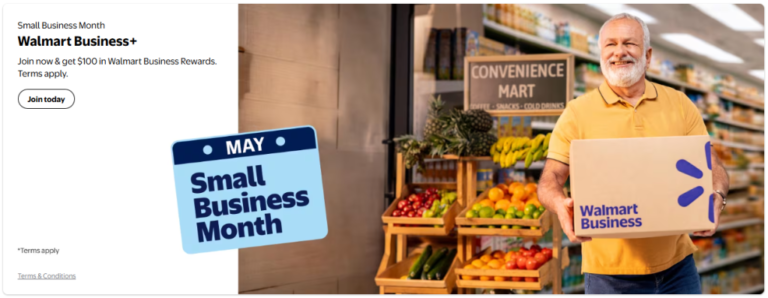 Walmart Business Offering $100 in Rewards During Small Business Month