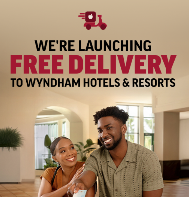 Wyndham & Applebee’s Partner – Free Delivery & 2,500 Points On First Order