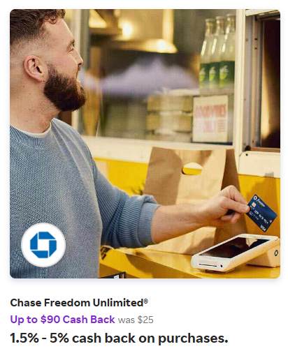 Chase Freedom Unlimited Rakuten Offer: Up to $90 Back
