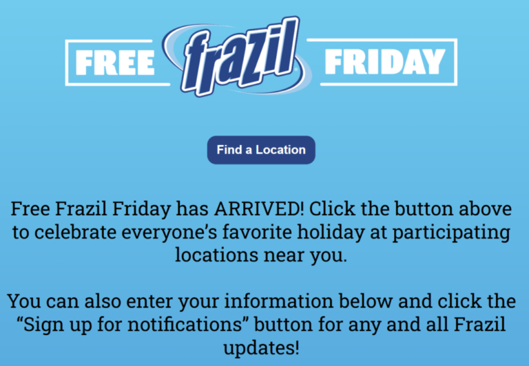 Frazil: Free Small Slushie Every Friday In June