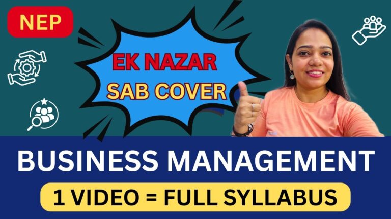 Business Management | NEP | One Shot Video | 2025 | Complete Content | #bbabcom #business