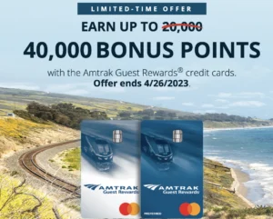FNBO Amtrak Credit Card 30,000 Points Signup Bonus