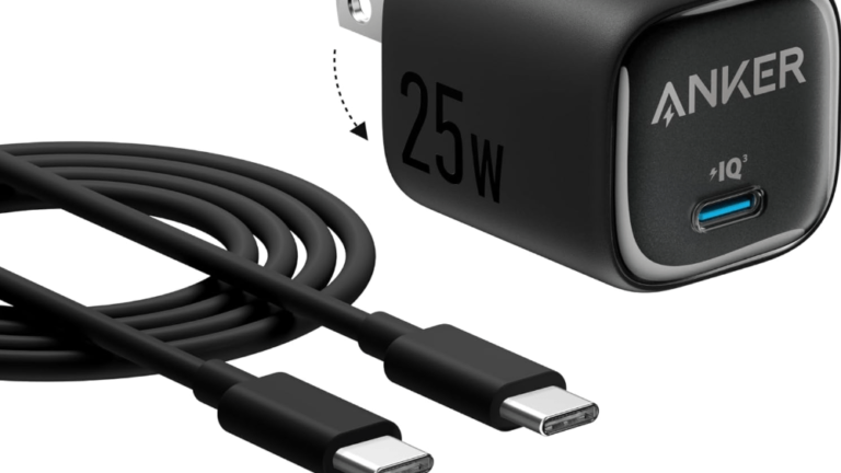 Anker 25W USB-C Wall Charger with Cable for $9.99 at Amazon