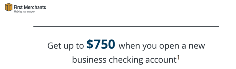 [MI] First Merchants Bank $300/$750 Business Checking Bonus