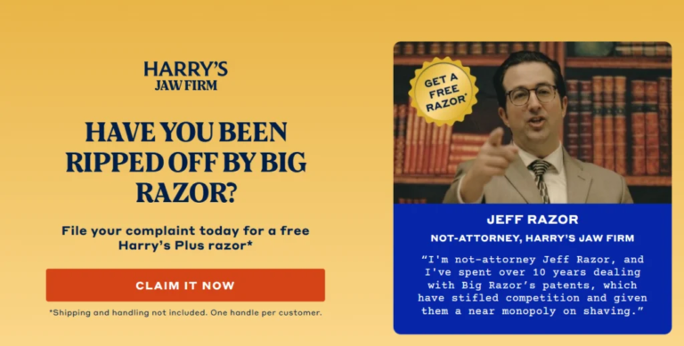 Free Harry’s Plus Razor Handle With 2 Cartridges
