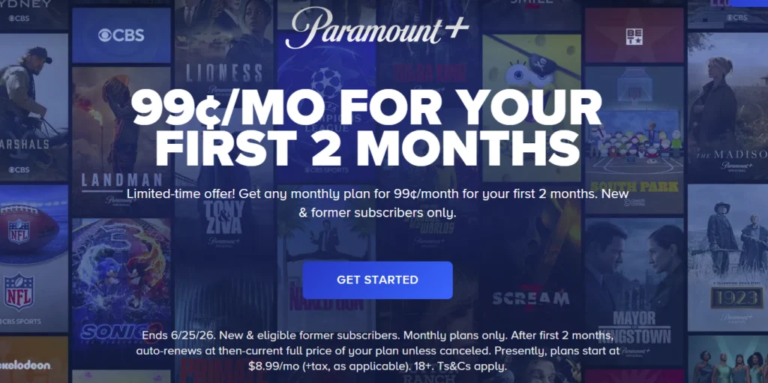 Two Months of Paramount+ For $0.99 Per Month (Works For New & Returning Customers) + $10 Portal