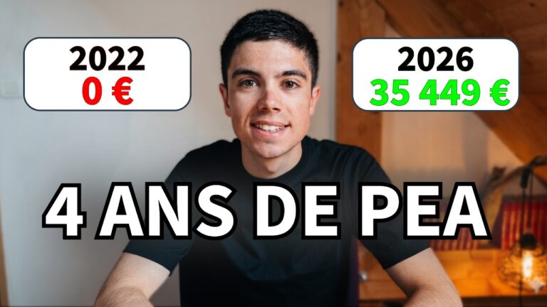 Mon PEA après 4 ANS d'investissement en bourse