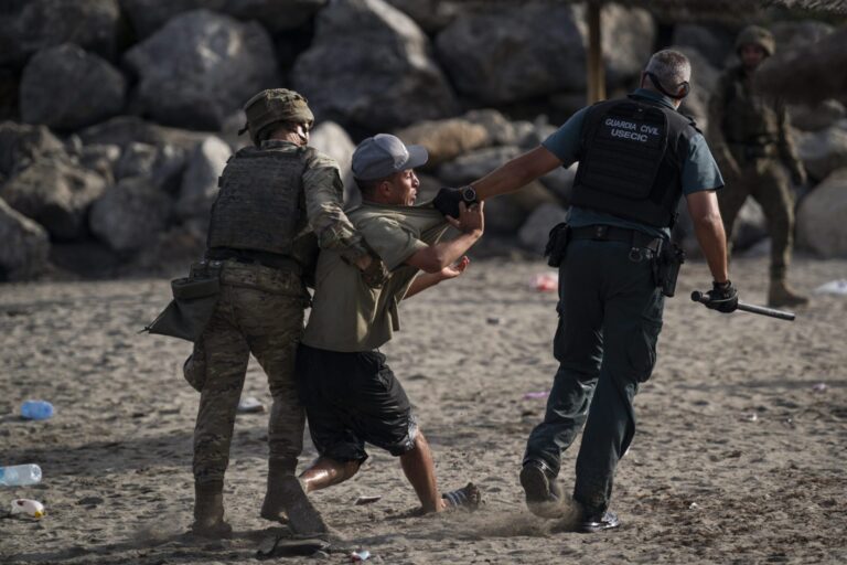 Spain adds barrier between Ceuta and Morocco after EU states warn on ‘uncontrolled mass crossings’