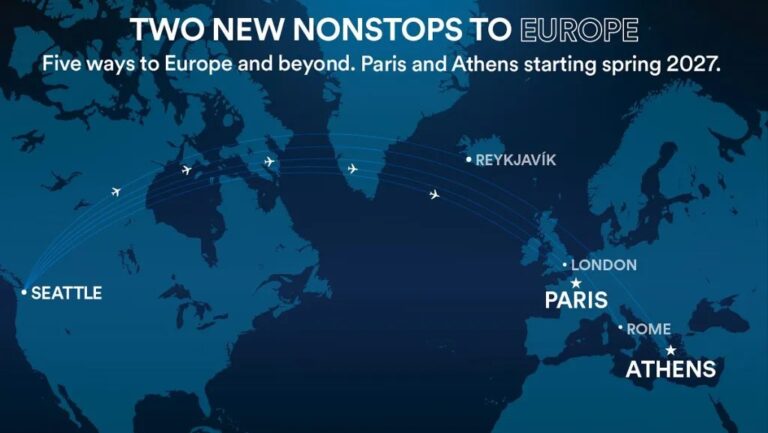 Alaska Airlines Announces New Nonstop Service to Athens and Paris