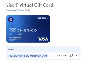 Giftcards.com: Buy $100 Visa eGiftcard, Get $10 Kroger Giftcard (KROGER10)