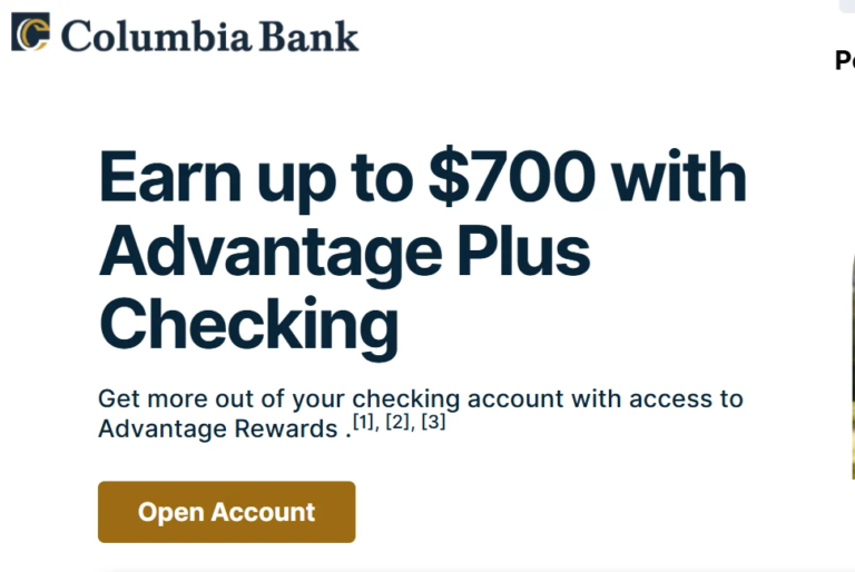 [NJ only] Columbia Bank $500 Checking Account Bonus/$500 Savings Bonus
