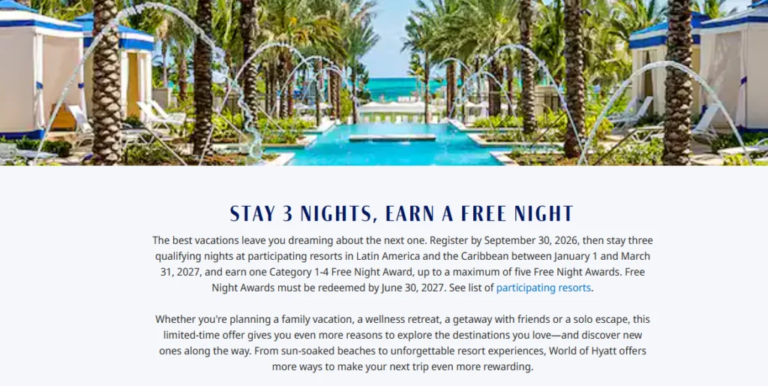 Stay 3+ Nights At Select Resorts & Receive A Category 1-4 Free Night Certificate