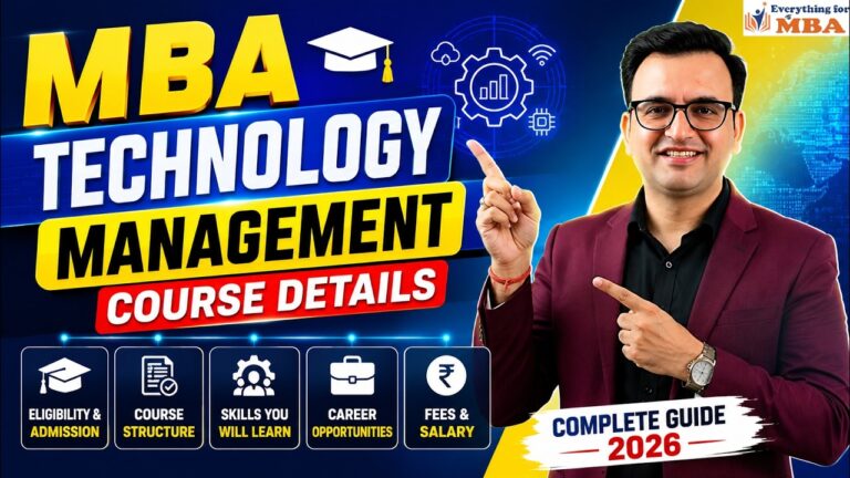 MBA Technology Management Course 2026 | Jobs, Salary, Eligibility & Future Scope