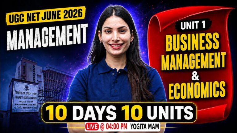 UGC NET Management Paper 2 | UGC NET Management Unit 1 | Business Management UGC NET By Yogita Mam