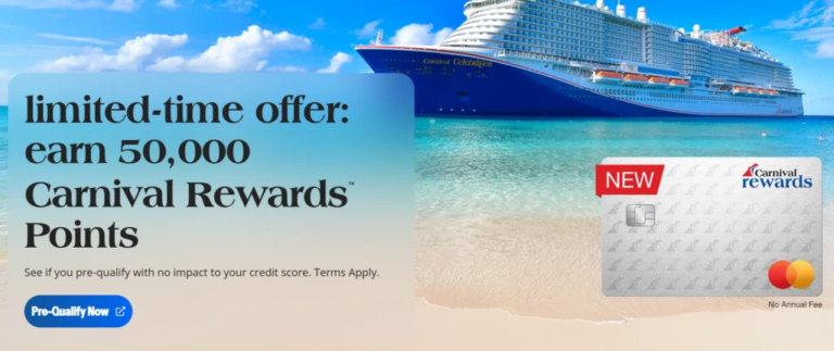Barclays Carnival Rewards Mastercard 50,000 Point Bonus