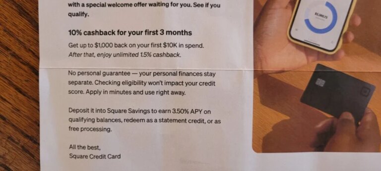 [Targeted] Square Business Credit Card 10% Sign Up Bonus ($10k Spend/$1k Back)