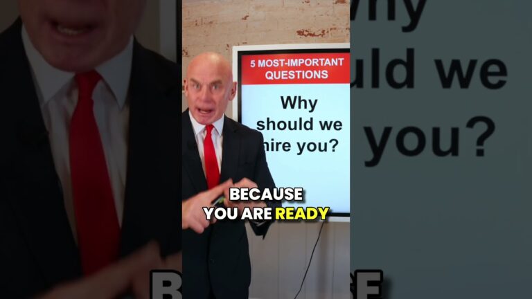 TOP 5 MOST IMPORTANT INTERVIEW QUESTIONS (And How to Answer Them!)  #jobinterview