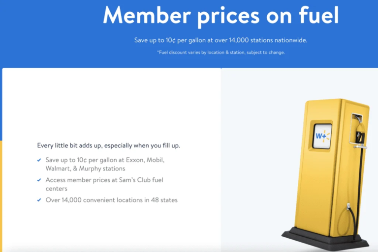 (Update: CITGO Added) Walmart+ Members Get Gas Discount $.10/gallon At Exxon & Walmart Gas Stations
