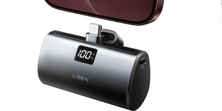 Mini USB C Portable Charger with LED [USB-C Only, Flight-Safe] 22.5W for $16 on Amazon