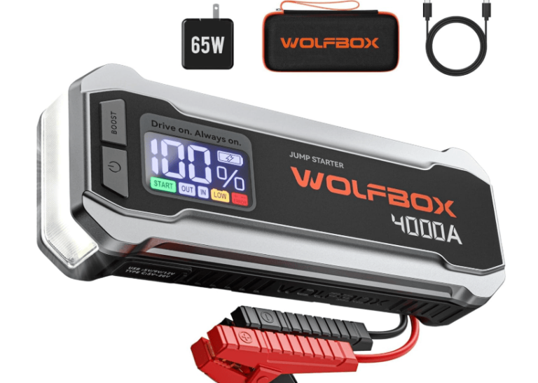 WOLFBOX 4000A Portable Car Jump Starter for Just $59.99 on Amazon