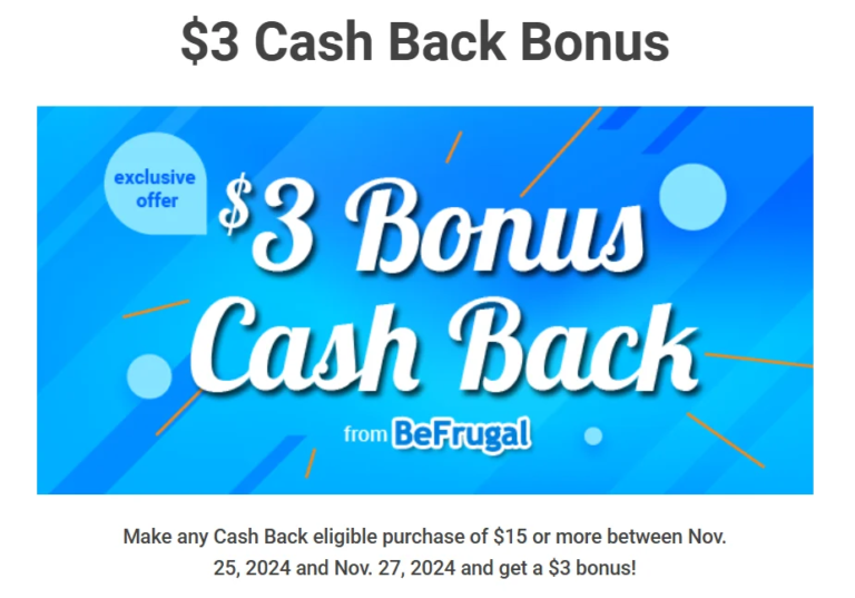 BeFrugal: Spend $25, Receive $5 Bonus