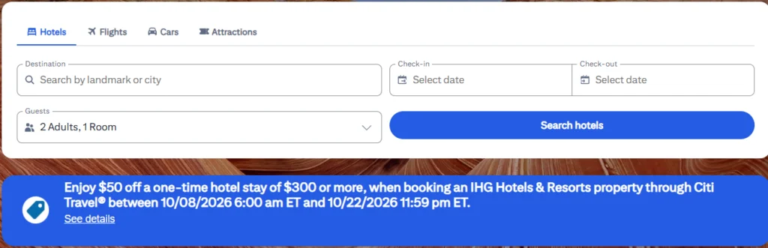 IHG, Spend $300 & Get $50 Off