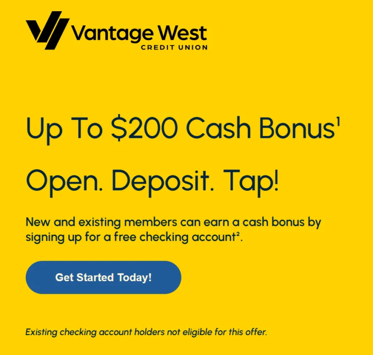 [AZ] VantageWest Credit Union $200 Checking Bonus, Direct Deposit Not Required